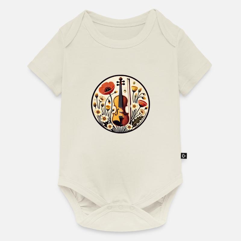 Violon - Body à manches courtes Premium Bébé - blanc cassé