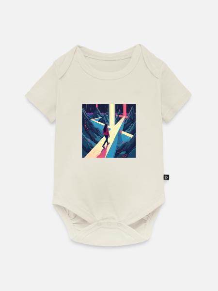 dracehenqodeLIAN - Baby Premium Kurzarmbody - Naturweiß