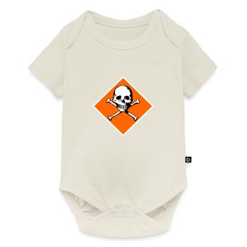 Crâne et os - Body à manches courtes Premium Bébé - blanc cassé - Devant