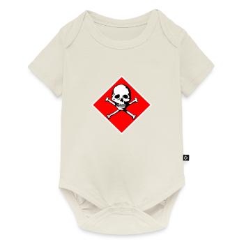Schädel und Knochen - Baby Premium Kurzarmbody - Naturweiß - Vorne