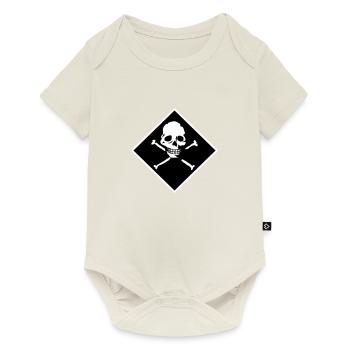 Schädel und Knochen - Baby Premium Kurzarmbody - Naturweiß - Vorne