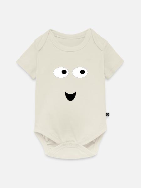 face - Baby Premium Kurzarmbody - Naturweiß