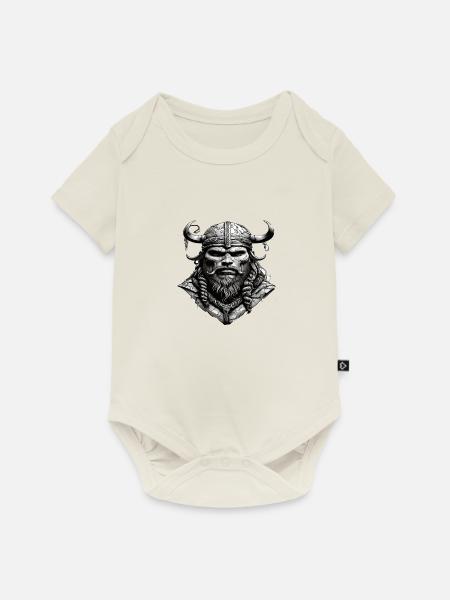 Wikinger Schädel - Baby Premium Kurzarmbody - Naturweiß