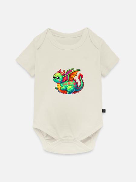 drache comic - Baby Premium Kurzarmbody - Naturweiß