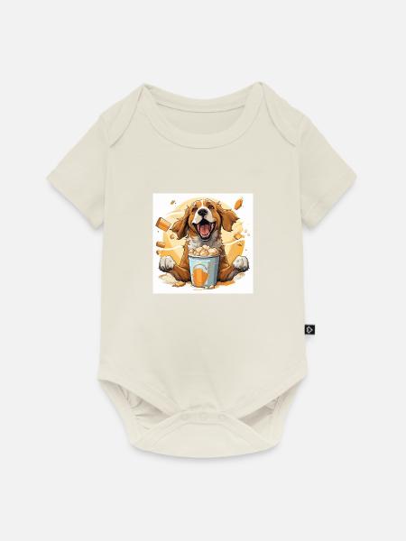 Der Koffein-Dunker - Baby Premium Kurzarmbody - Naturweiß