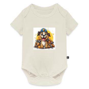 The Canine Builder - Baby Premium short-sleeve bodysuit - off white - Front