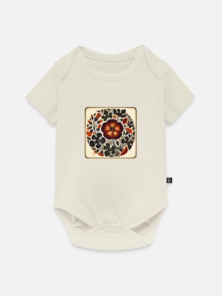 Flora - Baby Premium Kurzarmbody - Naturweiß