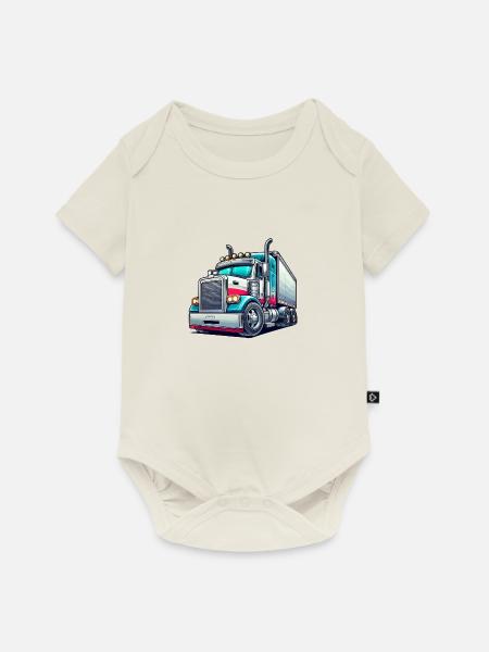 Lastwagen - Baby Premium Kurzarmbody - Naturweiß