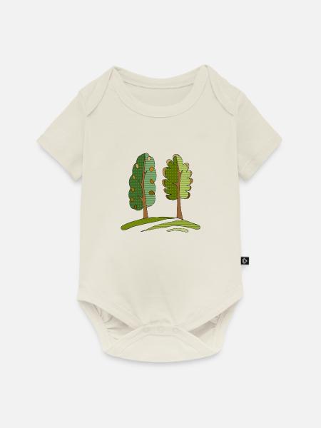 Baum - Baby Premium Kurzarmbody - Naturweiß