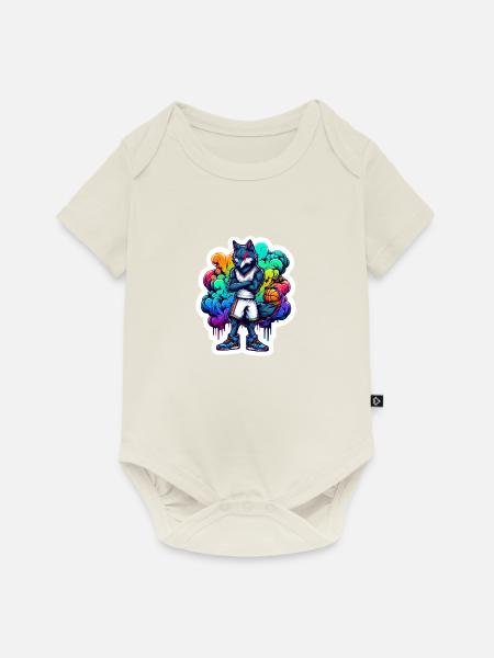 Basketball Wolfpack - Baby Premium Kurzarmbody - Naturweiß