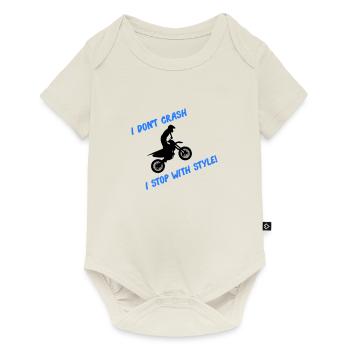 Arrêt de motocross avec style - Body à manches courtes Premium Bébé - blanc cassé - Devant