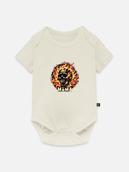AllYouNeedIsMama - Baby Premium Kurzarmbody - Naturweiß