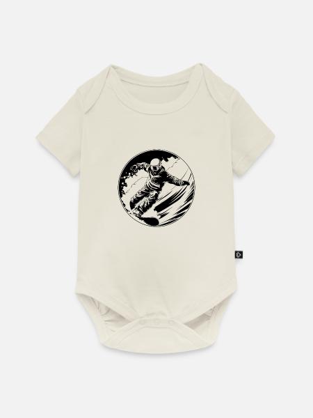 Snowboarder Sport - Baby Premium Kurzarmbody - Naturweiß