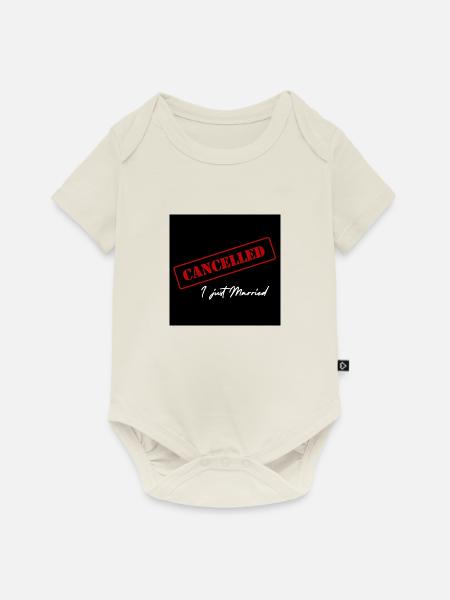I married - Baby Premium Kurzarmbody - Naturweiß