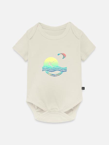 Kiter - Baby Premium Kurzarmbody - Naturweiß