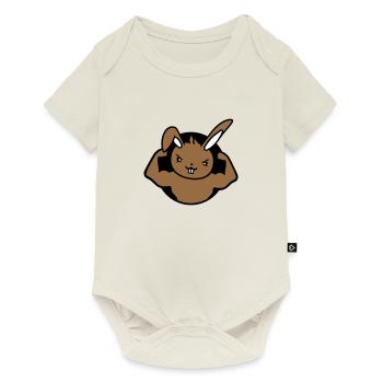 Bunny Bodybuilder Gym Muscles Fort Fitness Biceps - Body à manches courtes Premium Bébé - blanc cassé - Devant