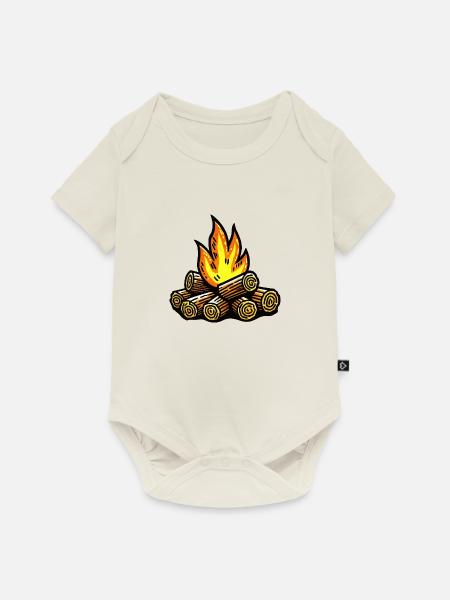 lagerfeuer - Baby Premium Kurzarmbody - Naturweiß