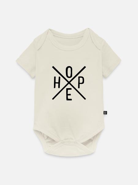 Hoffnung - Baby Premium Kurzarmbody - Naturweiß