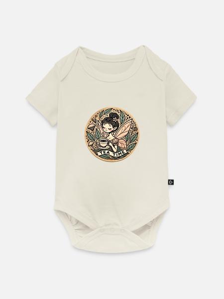 Tea Time Fee - Baby Premium Kurzarmbody - Naturweiß