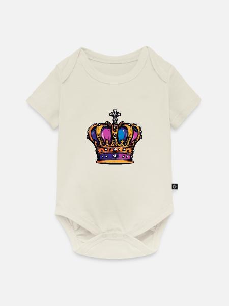 Krone - Baby Premium Kurzarmbody - Naturweiß