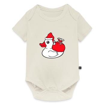 Chapeau de sac de canard Père Noël Noël Avent - Body à manches courtes Premium Bébé - blanc cassé - Devant