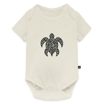 Mana Honu – Polynesian Turtle - Baby Premium Kurzarmbody - Naturweiß - Vorne