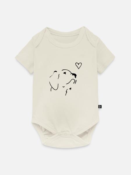 Jedoch - Baby Premium Kurzarmbody - Naturweiß