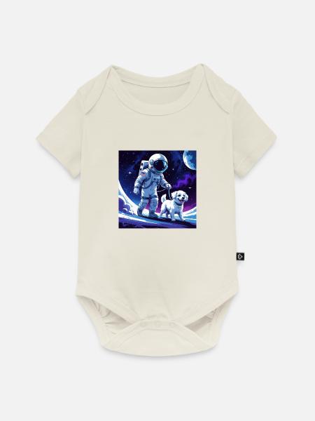 Moonwalk - Baby Premium Kurzarmbody - Naturweiß