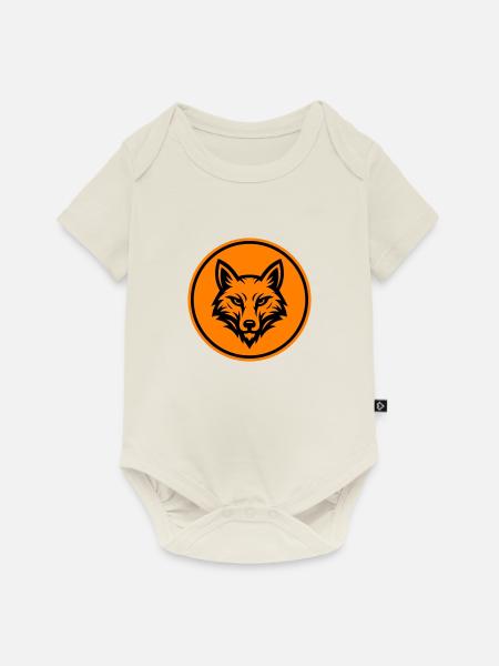 Fuchs Kopf Icon - Baby Premium Kurzarmbody - Naturweiß