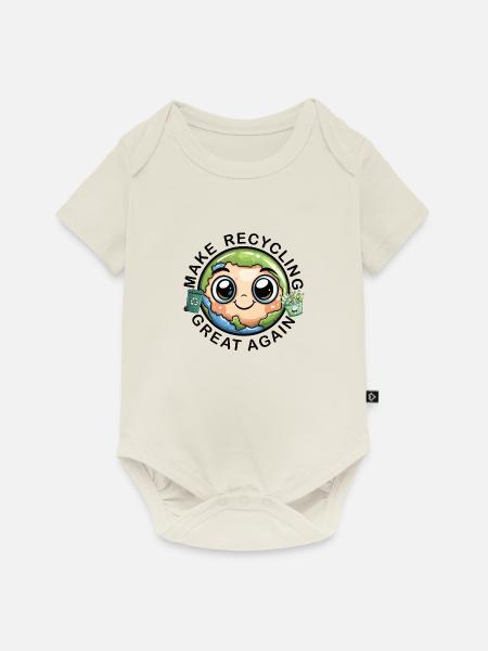 Make Recycling Great Again - Baby Premium Kurzarmbody - Naturweiß