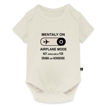 Mentally on Airplane Mode - Baby Premium short-sleeve bodysuit - off white - Front