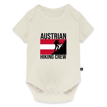 Austrian Hiking Crew Wander-Shirt - Baby Premium Kurzarmbody - Naturweiß - Vorne