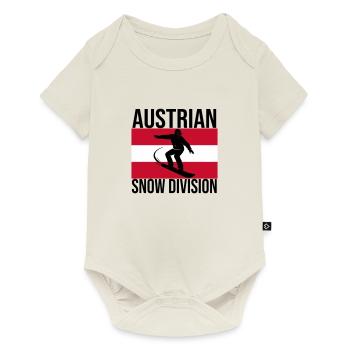 Austrian Snow Division Snowboard Tee - Baby Premium short-sleeve bodysuit - off white - Front