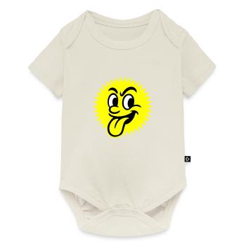 Soleil Été Visage - Body à manches courtes Premium Bébé - blanc cassé - Devant