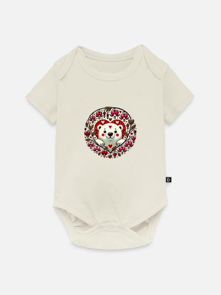 Volksherz-Kreatur - Baby Premium Kurzarmbody - Naturweiß