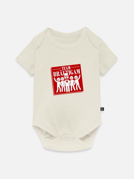 Team Bräutigam - Baby Premium Kurzarmbody - Naturweiß