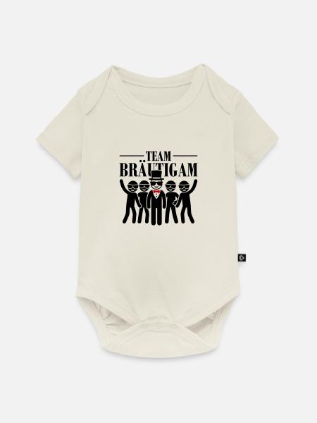 Team Bräutigam Lustig - Baby Premium Kurzarmbody - Naturweiß
