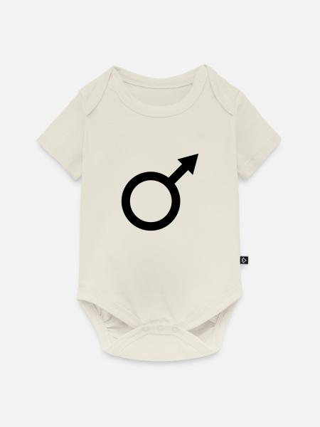 Mann - Baby Premium Kurzarmbody - Naturweiß