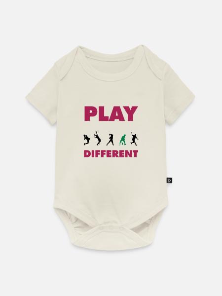 PLAY DIFFERENT 2 - Baby Premium Kurzarmbody - Naturweiß