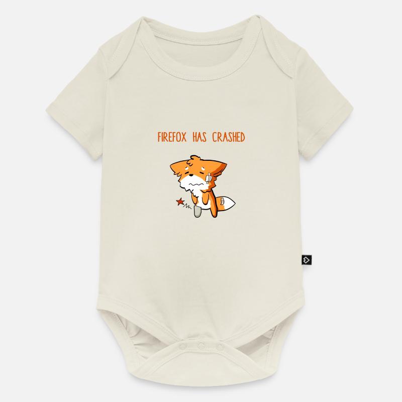 Firefox has crashed funny - Baby Premium Kurzarmbody - Naturweiß