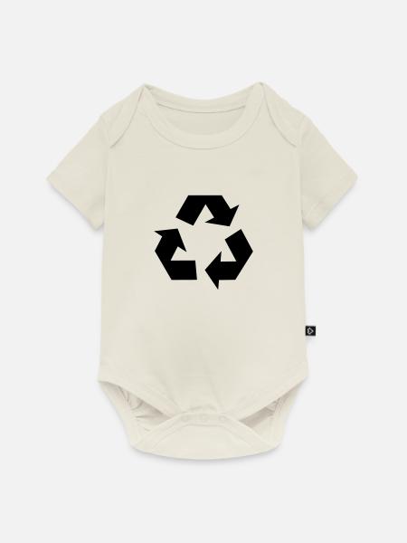 recycle environment - Baby Premium Kurzarmbody - Naturweiß