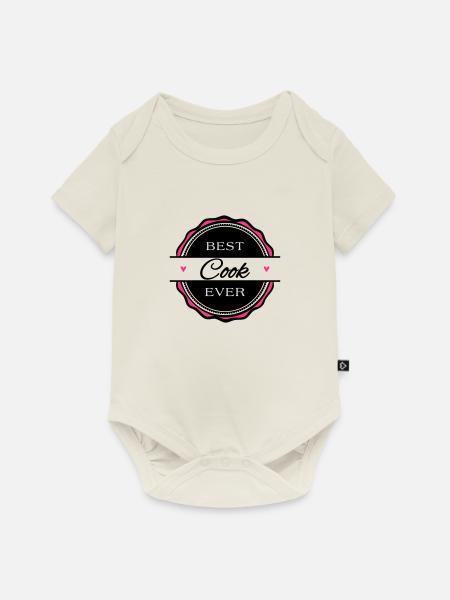 Best Cook ever - Baby Premium Kurzarmbody - Naturweiß