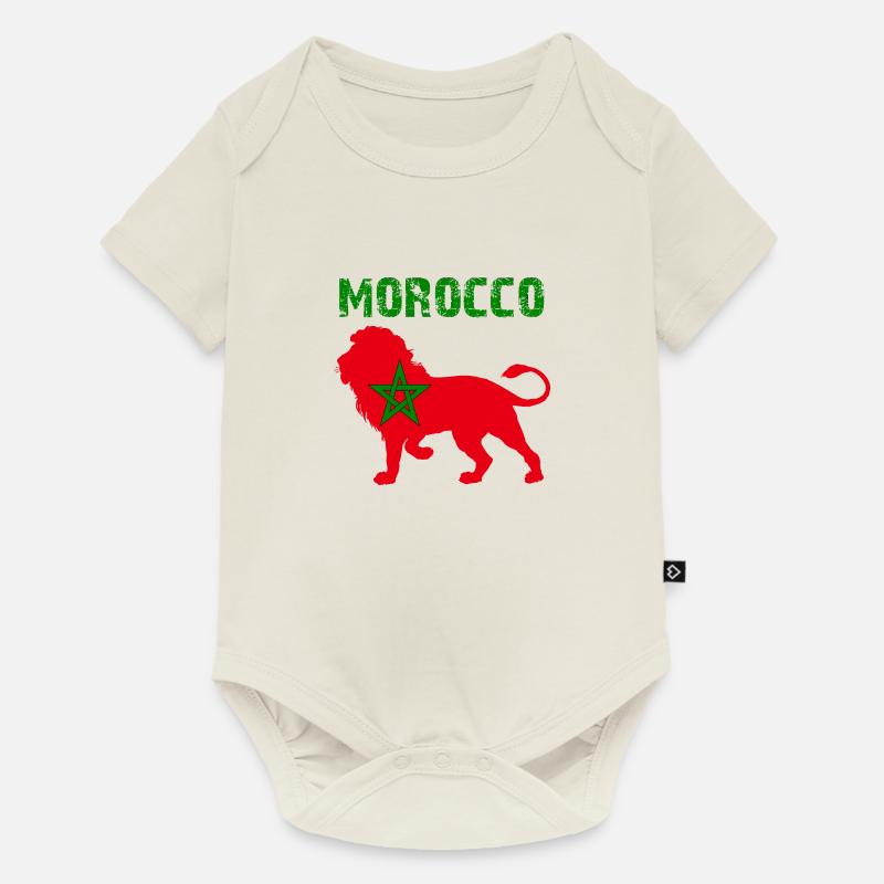 MAROC MAROC MAROC leon - Body à manches courtes Premium Bébé - blanc cassé