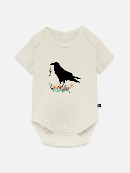 Rabe - Baby Premium Kurzarmbody - Naturweiß