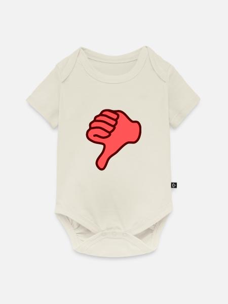 Dislike - Baby Premium Kurzarmbody - Naturweiß