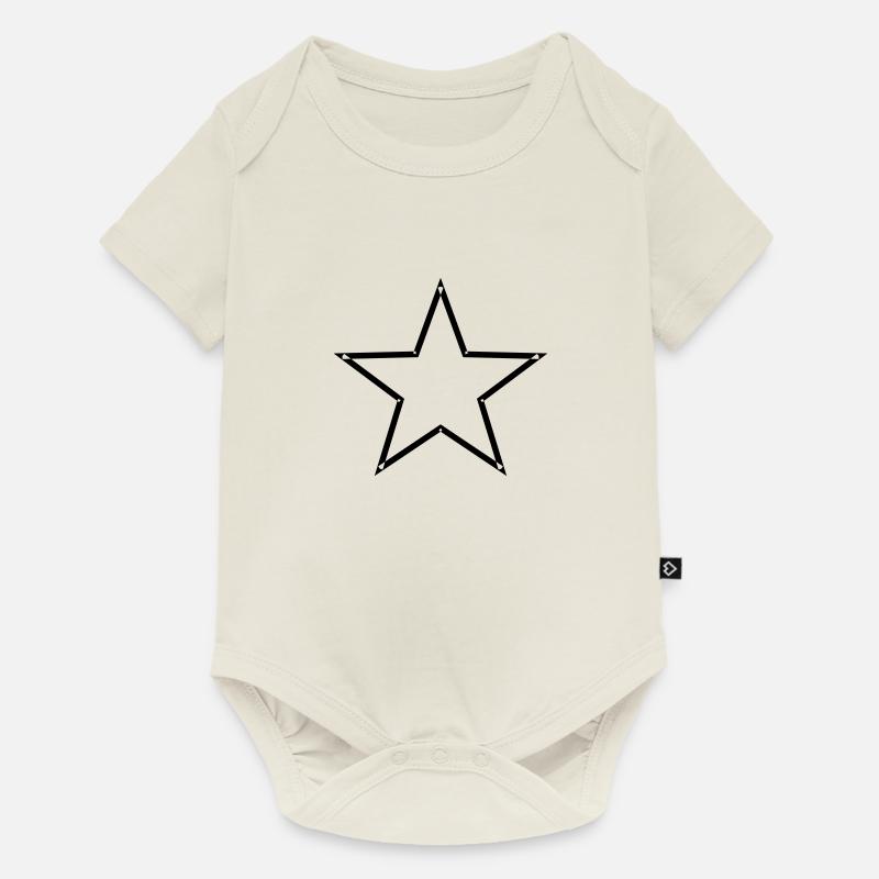 étoile contour - Body à manches courtes Premium Bébé - blanc cassé