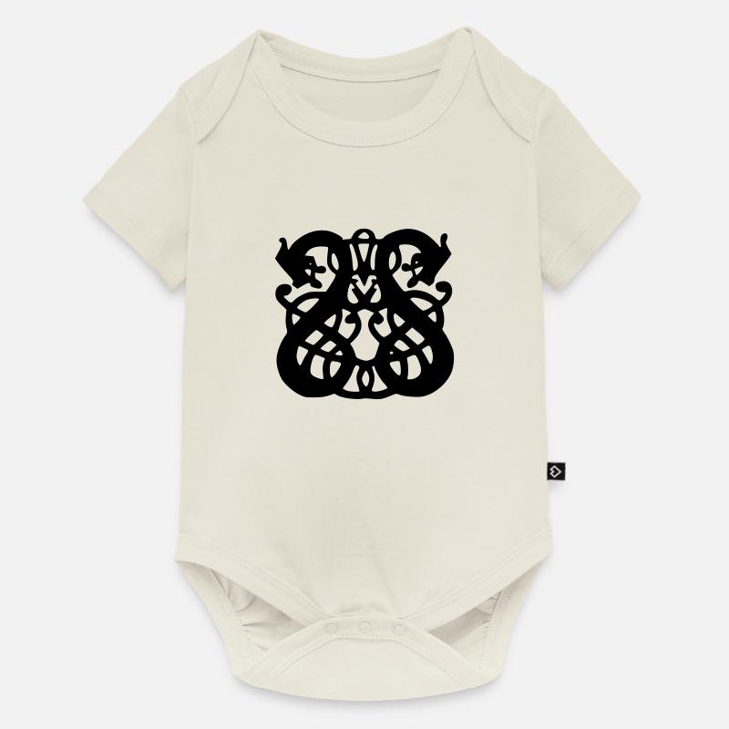 Wikinger - Baby Premium Kurzarmbody - Naturweiß