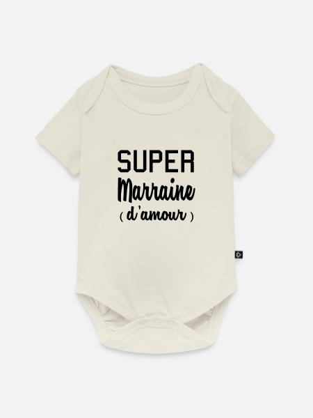 Super-Patin der Liebe - Baby Premium Kurzarmbody - Naturweiß