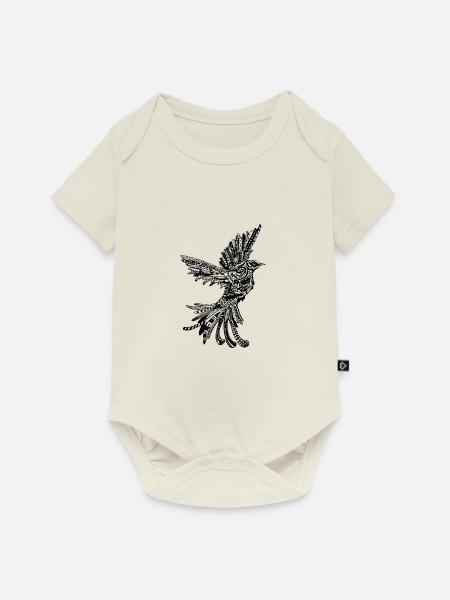 Vogel im Fluge - Baby Premium Kurzarmbody - Naturweiß