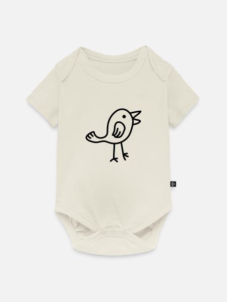 Bird - Baby Premium Kurzarmbody - Naturweiß